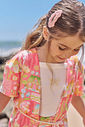 Trio de regata em canelado liz com sobreposição e shorts em malha fresh 96947 Infanti Infantil Menina