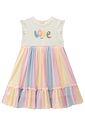 Vestido em canelado e tule com elastano 94949 Kukiê Infantil Menina Vestido em canelado e tule com elastano 94949 Kukiê Infantil Menina