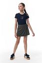 Conjunto de blusa em viscolycra e short saia em malha tailor fio tinto 95997 Vic Teen Menina