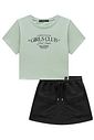 Conjunto de blusa em meia malha e short saia em molevisco 98803 Lilimoon Teen Menina Conjunto de blusa em meia malha e short saia em molevisco 98803 Lilimoon Teen Menina