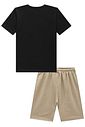 Conjunto de camiseta em meia malha e bermuda em cotton jeans com elastano 92396 LucBoo Infantil Menino Conjunto de camiseta em meia malha e bermuda em cotton jeans com elastano 92396 LucBoo Infantil Menino