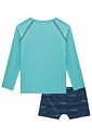 Conjunto de camiseta e sunga em malha uv dry com proteção UV50+ 97328 Johnny Fox Teen Menino Conjunto de camiseta e sunga em malha uv dry com proteção UV50+ 97328 Johnny Fox Teen Menino