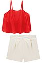 Conjunto de regata em viscose aruba e shorts em alfaiataria tecno cargo 95952 Vic Teen Menina