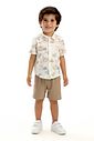 Conjunto de camisa em malha wave e bermuda em cotton jeans com elastano 92836 LucBoo Bebê Menino Conjunto de camisa em malha wave e bermuda em cotton jeans com elastano 92836 LucBoo Bebê Menino