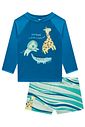 Conjunto de camiseta e sunga em malha UV dry com proteção UV 50+ 93131 LucBoo Bebê Menino Conjunto de camiseta e sunga em malha UV dry com proteção UV 50+ 93131 LucBoo Bebê Menino