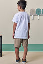 Conjunto de camiseta em meia malha e bermuda em cotton jeans com elastano 98272 LucBoo Infantil Menino