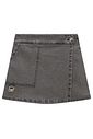 Short saia em jeans black com elastano 99084 Vic Teen Menina Short saia em jeans black com elastano 99084 Vic Teen Menina