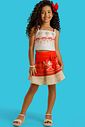 Fantasia de Havaiana (Cropped em malha uv e saia em fly tech com shorts embutido) 97604 Kukiê Infantil Menina Fantasia de Havaiana (Cropped em malha uv e saia em fly tech com shorts embutido) 97604 Kukiê Infantil Menina