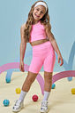 Top cropped em poliamida 96992 Kukiê Infantil Menina