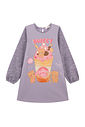 Vestido em malha shine e molecotton 92643 Kukiê Infantil Menina