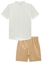 Conjunto de camisa em malha textura e bermuda em linho santorine com elastano 97965 LucBoo Infantil Menino Conjunto de camisa em malha textura e bermuda em linho santorine com elastano 97965 LucBoo Infantil Menino