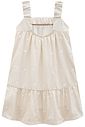 Vestido em tecido listrado bordado 96668 Infanti Infantil Menina Vestido em tecido listrado bordado 96668 Infanti Infantil Menina