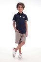 Conjunto de camisa polo em meia malha e bermuda em linho santorine com elastano 92461 LucBoo Infantil Menino Conjunto de camisa polo em meia malha e bermuda em linho santorine com elastano 92461 LucBoo Infantil Menino