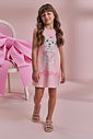 Vestido em malha twill brilho e molecotton 93795 Kukiê Infantil Menina Vestido em malha twill brilho e molecotton 93795 Kukiê Infantil Menina