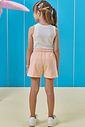 Conjunto de regata em cotton e shorts em moletom sem pelúcia 96432 Kukiê Infantil Menina