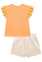 Conjunto de blusa em meia malha e short saia em moletom sem pelúcia 98001 Kukiê Infantil Menina Conjunto de blusa em meia malha e short saia em moletom sem pelúcia 98001 Kukiê Infantil Menina