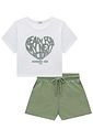 Conjunto de blusa em malha yuki e shorts em air tech 96529 Vic Teen Menina