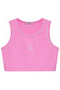 Top cropped em poliamida 96992 Kukiê Infantil Menina