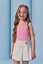 Conjunto de regata em soft line e shorts em sarja com elastano. Acompanha presilha 95373 Infanti Infantil Menina