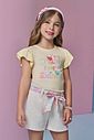 Conjunto de blusa em meia malha e shorts em moletom sem pelúcia 95425 Infanti Infantil Menina Conjunto de blusa em meia malha e shorts em moletom sem pelúcia 95425 Infanti Infantil Menina