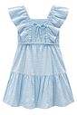 Vestido em tricoline maquinetado 96669 Infanti Infantil Menina