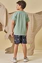Conjunto de camiseta em meia malha e bermuda em nylon ergonomic com elastano 94853 LucBoo Infantil Menino Conjunto de camiseta em meia malha e bermuda em nylon ergonomic com elastano 94853 LucBoo Infantil Menino