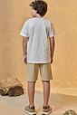 Conjunto de camiseta em meia malha e bermuda em cotton jeans com elastano 95690 Johnny Fox Teen Menino Conjunto de camiseta em meia malha e bermuda em cotton jeans com elastano 95690 Johnny Fox Teen Menino