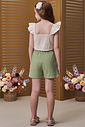 Conjunto de blusa em linho deluxe e shorts em linho com elastano 98552 Infanti Infantil Menina Conjunto de blusa em linho deluxe e shorts em linho com elastano 98552 Infanti Infantil Menina