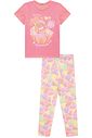 Conjunto de blusa alongada em meia malha e calça legging em malha power 95324 Infanti Infantil Menina