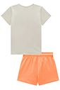 Conjunto de blusa em cotton com short saia em canelado liz 98129 Infanti Infantil Menina