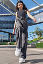 Calça wide leg em jeans com elastano 87510 Vic Teen Menina Calça wide leg em jeans com elastano 87510 Vic Teen Menina