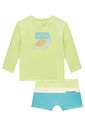 Conjunto de camiseta e sunga em malha uv dry com proteção UV50+ 95735 Johnny Fox Bebê Menino