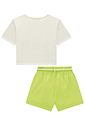Conjunto de blusa em malha fresh e shorts em tecido texturizado 96478 Infanti Infantil Menina Conjunto de blusa em malha fresh e shorts em tecido texturizado 96478 Infanti Infantil Menina