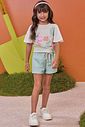 Conjunto de blusa em malha fresh e shorts em molecotton 98011 Kukiê Infantil Menina Conjunto de blusa em malha fresh e shorts em molecotton 98011 Kukiê Infantil Menina