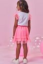 Conjunto de blusa em cotton e saia em tule (com shorts embutido) 99419 Kukiê Infantil Menina Conjunto de blusa em cotton e saia em tule (com shorts embutido) 99419 Kukiê Infantil Menina