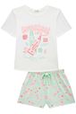 Conjunto de pijama com blusa em malha fresh e shorts em malha comfy 95083 Vic Teen Menina