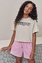 Conjunto de blusa em meia malha e shorts em sarja com elastano 98814 Lilimoon Teen Menina Conjunto de blusa em meia malha e shorts em sarja com elastano 98814 Lilimoon Teen Menina