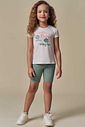 Conjunto de blusa em malha fresh e biker em canelado liz 94946 Infanti Infantil Menina
