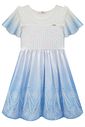 Fantasia de Princesa do Gelo (Vestido em malha UV, malha paetê e tule brilho) 97603 Kukiê Infantil Menina