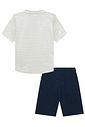 Conjunto de bata em malha pontilhada e bermuda em linho santorine com elastano 95695 Johnny Fox Teen Menino Conjunto de bata em malha pontilhada e bermuda em linho santorine com elastano 95695 Johnny Fox Teen Menino
