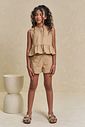 Conjunto de bata e shorts em sarja com elastano 96242 Lilimoon Teen Menina