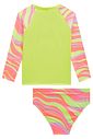 Conjunto de blusa e calcinha em malha com proteção UV50+ 99213 Kukiê Infantil Menina
