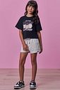 Conjunto de blusa em meia malha e shorts em molevisco 99089 Vic Teen Menina
