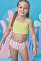 Trio de blusa e biquíni em malha UV dry com proteção UV 50+ 99177 Infanti Infantil Menina