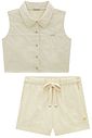 Conjunto de camisa e shorts em linho com elastano 92717 Vic Teen Menina Conjunto de camisa e shorts em linho com elastano 92717 Vic Teen Menina