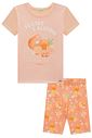 Conjunto de blusa em meia malha com biker em malha power 94649 Infanti Infantil Menina