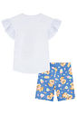 Conjunto de blusa em meia malha e bermuda biker em molecotton 96679 Kukiê Infantil Menina Conjunto de blusa em meia malha e bermuda biker em molecotton 96679 Kukiê Infantil Menina