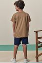 Conjunto de camiseta em meia malha e bermuda em sarja girassol com elastano 97913 LucBoo Infantil Menino Conjunto de camiseta em meia malha e bermuda em sarja girassol com elastano 97913 LucBoo Infantil Menino