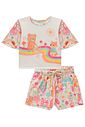 Conjunto de blusa e shorts em malha fresh 98017 Kukiê Infantil Menina Conjunto de blusa e shorts em malha fresh 98017 Kukiê Infantil Menina