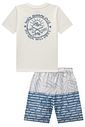 Conjunto de camiseta em meia malha e bermuda em nylon ergonomic com elastano 99563 Johnny Fox Teen Menino Conjunto de camiseta em meia malha e bermuda em nylon ergonomic com elastano 99563 Johnny Fox Teen Menino